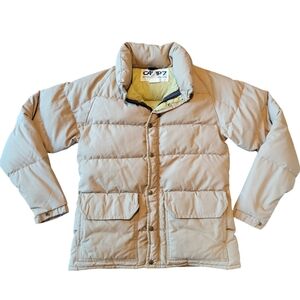 Vintage Camp 7 Boulder Colorado Tan Puffer Coat